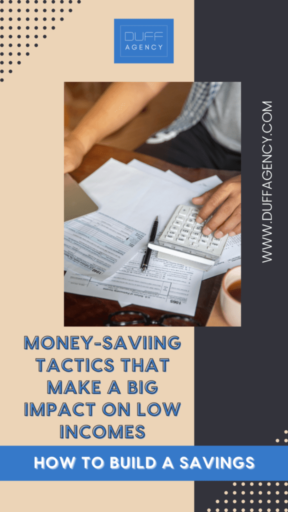 how to save money on a low income budget Duff Agency